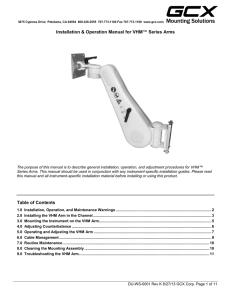OPERATING MANUAL FOR VHM SERIES WALL MOUNTS