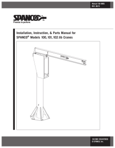 Freestanding Jib Cranes User Manual