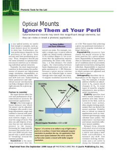 Optical Mounts: Ignore Them at Your Peril