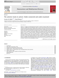 The anterior insula in autism: Under-connected and under