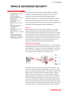 ORACLE ADVANCED SECURITY