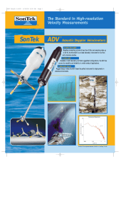 SonTek/YSI Acoustic Doppler Velocimeter (ADV) Brochure