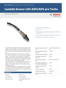 Bosch LSU ADV Data Sheet