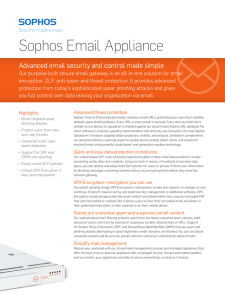 Sophos Email Appliance Datasheet