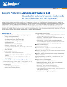 Juniper Networks Advanced Feature Set