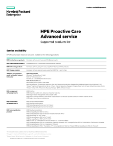 HPE Proactive Care Advanced service