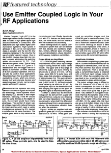 I Use Emitter Coupled Logic in Your RF Applications