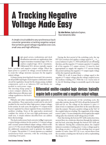 A Tracking Negative Voltage Made Easy