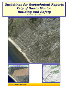 Guidelines for Geotechnical Reports City of Santa Monica Building