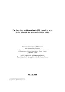 Earthquakes and faults in the Kárahnjúkar area