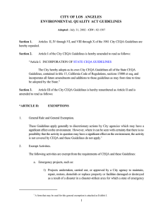 CEQA Guidelines - Department of City Planning