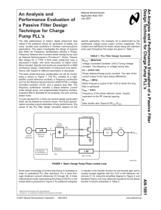 An Analysis and Performance Evaluation of a Passive Filter Design