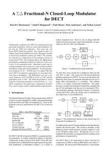 A Σ∆ Fractional-N Closed-Loop Modulator for DECT