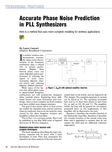 Accurate Phase Noise Prediction in PLL Synthesizers