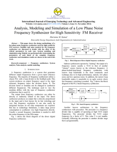 Analysis, Modeling and Simulation of a Low Phase Noise