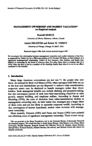 Management ownership and market valuation