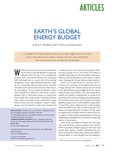 Earth`s Global Energy Budget - American Meteorological Society