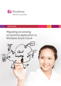 Migrating an existing on-premise application to Windows