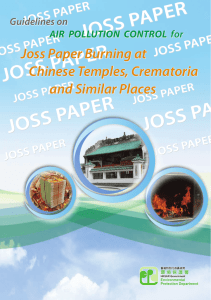 Guidelines on Air Pollution Control for Joss Paper Burning at