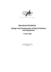 Operational Guideline: Design and Construction of Dairy Premises
