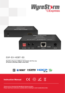 EXP-EX-HDBT-50 Full Instruction Manual