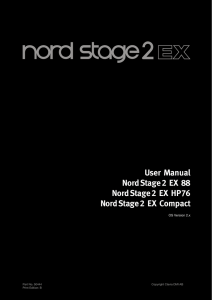Nord Stage 2 EX English User Manual v2.X