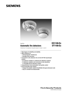 Automatic fire detectors DT1100-Ex DO1100-Ex