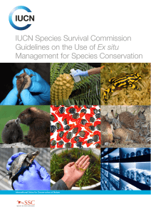 IUCN Species Survival Commission Guidelines on the Use of Ex situ
