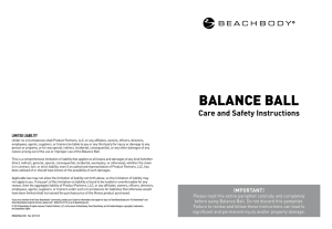 Balance Ball Instructions and Disclaimers