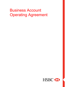 Business Account Operating Agreement