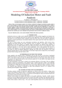 Modeling Of Induction Motor and Fault Analysis