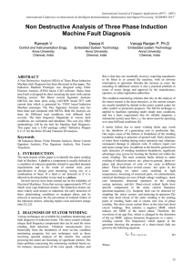 Non Destructive Analysis of Three Phase Induction Machine Fault