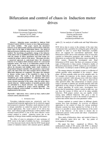 Bifurcation and control of chaos in Induction motor drives