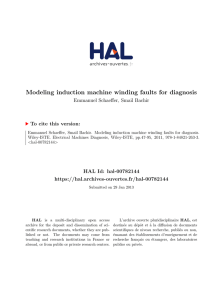 Modeling induction machine winding faults for diagnosis