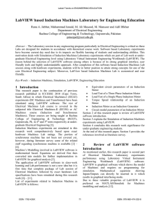 LabVIEW based Induction Machines Laboratory for