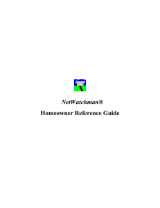 NetWatchman® Homeowner Reference Guide