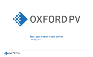 Next generation solar power