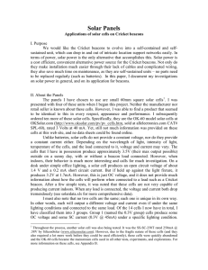 Solar Panels - The Cricket Indoor Location System