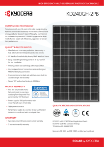 KYOCERA | Products | Solar Energy Products