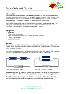 Solar Cells and Circuits