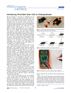 Introducing Perovskite Solar Cells to Undergraduates