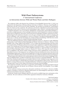 Wild Plant Pathosystems