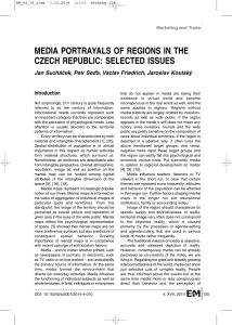 media portrayals of regions in the czech republic: selected