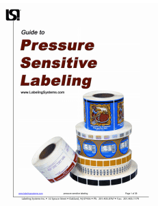 Guide to Pressure Sensitive Labeling