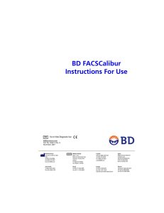 BD FACSCalibur Instructions For Use