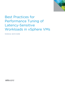 Best Practices for Performance Tuning Latency-Sensitive