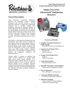 Model 375A/376A Vibraswitch Malfunction Detectors