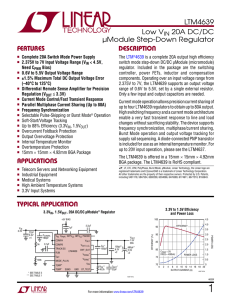 LTM4639 – Low VIN 20A DC/DC µModule Step