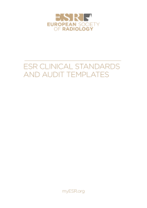 ESR Basic Patient Safety Standards/Clinical Audit