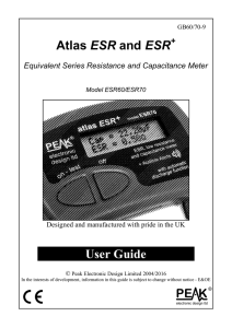 Atlas ESR and ESR User Guide - Peak Electronic Design Limited